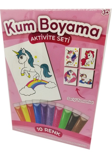 Gökkuşağı Unicorn Kum Boyama Aktivite Seti