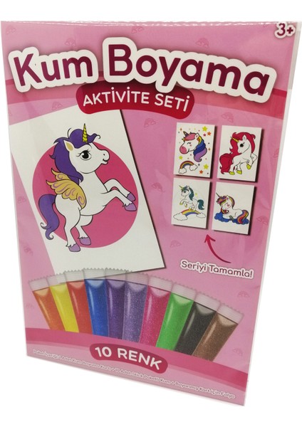 Kumbo Kum Boyama Pembe Kanatlı  Unicorn Kum Boyama Aktivite Seti