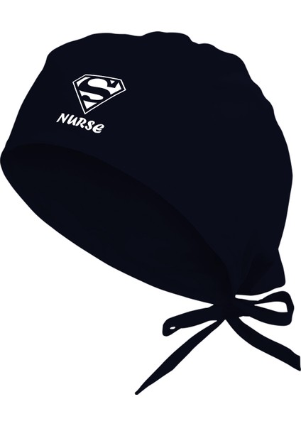 Super Nurse Cerrahi Hemşire Bonesi Lacivert