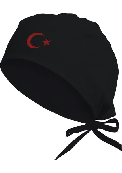 Ayyıldız Temalı Özel Tasarım Cerrahi Bone Siyah