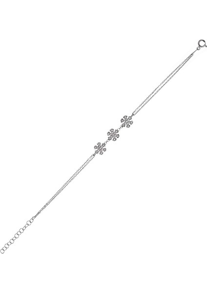 Kar Tanesi Tasarım Gümüş Kadın Bileklik fiyatları