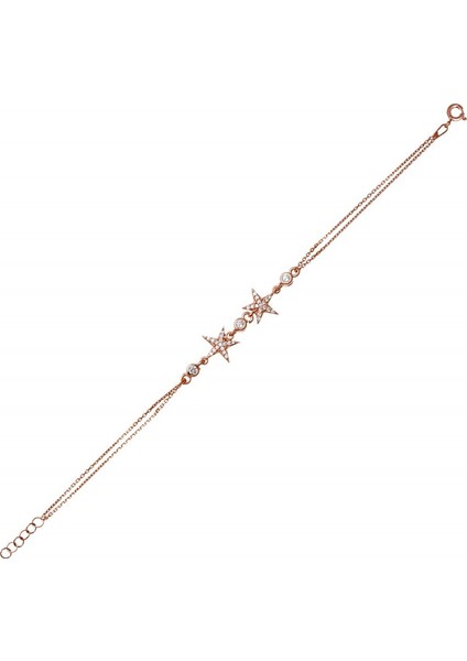 Çift Yıldızlı Tasarım Kadın Gümüş Bileklik fiyatları