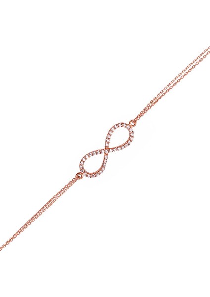 Roze Rengi Sonsuzluk Tasarım Gümüş Bileklik fiyatları