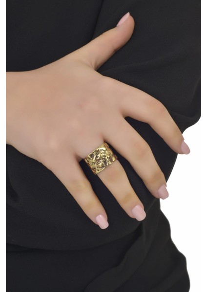 Kadın Antik Gümüş Kaplama Yüzük