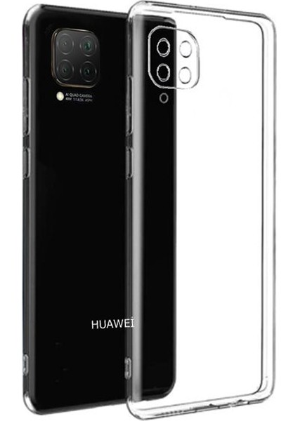 Huawei P40 Lite Kılıf Kamera Korumalı Silikon Şeffaf
