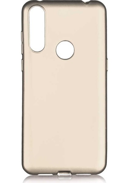 Huawei Y6P Kılıf Premier Silikon Koruma + Nano Glass Gold