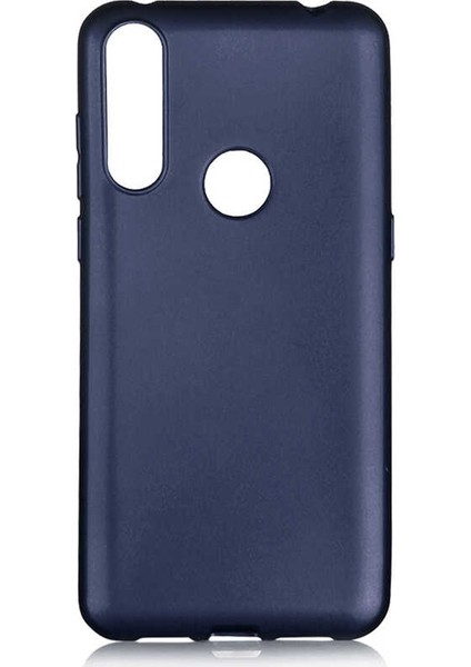 Huawei Y6P Kılıf Premier Silikon Koruma + Nano Glass Lacivert