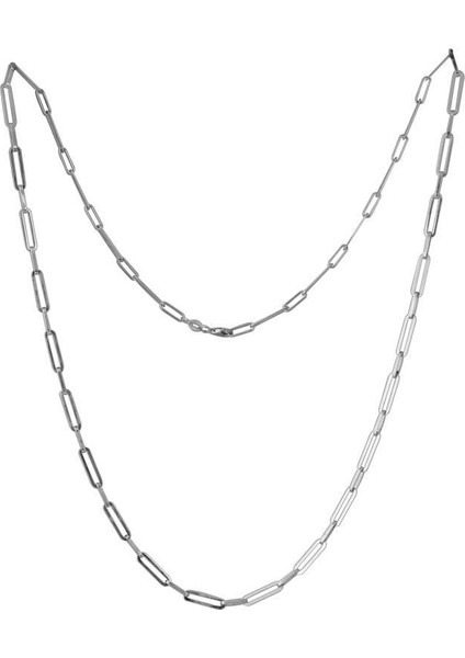 Gümüş Zincir Uzun Erkek Gümüş Kolye