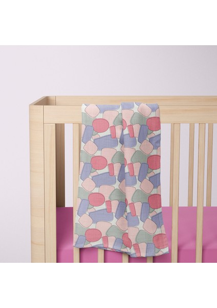 3'lü Kutu Müslin Örtü 110 cm x 80 cm - Hug Panda Mor modelleri