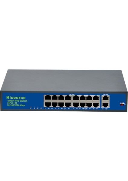 16 Port Poe Switch + 2 Port Uplink Gigabit