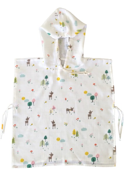 Bambi Figürlü Müslin Panço