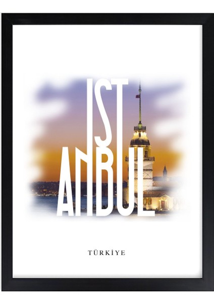 Çerçeve Istanbul Kız Kulesi Temalı 30 x 40 cm Büyük Boy