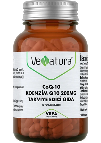 VeNatura CoQ-10 Koenzim Q10 30 Kapsül 200mg