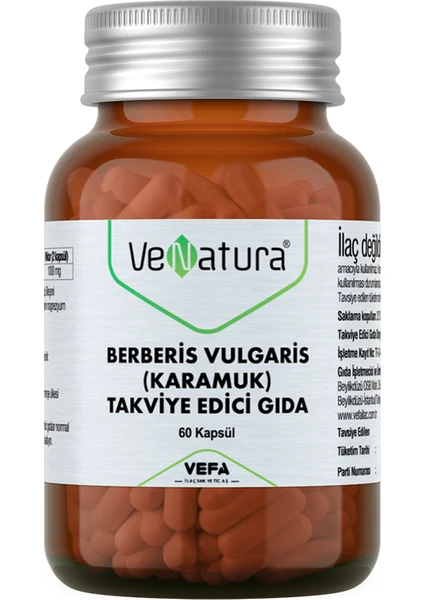 Venatura Berberis Vulgaris Karamuk 60 Kapsül