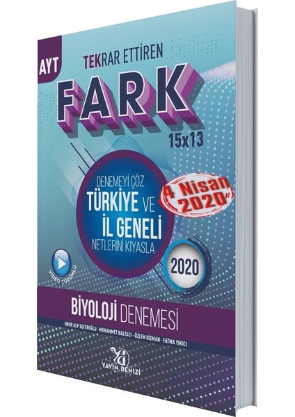 AYT Biyoloji Fark Tekrar Ettiren 15 X 13 Denemesi