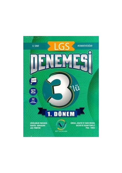Av Yayınları 8. Sınıf Lgs 1. Dönem 3 Lü Denemesi