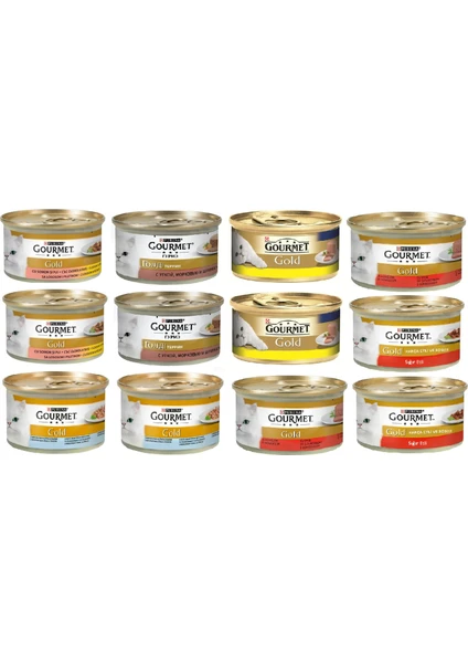 Gourmet Gold Proplan Gourmet Gold Karışık Kedi Konserve 12 Adet