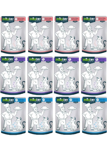 Pouch Karışık Kedi Yaş Mama x 12 Adet
