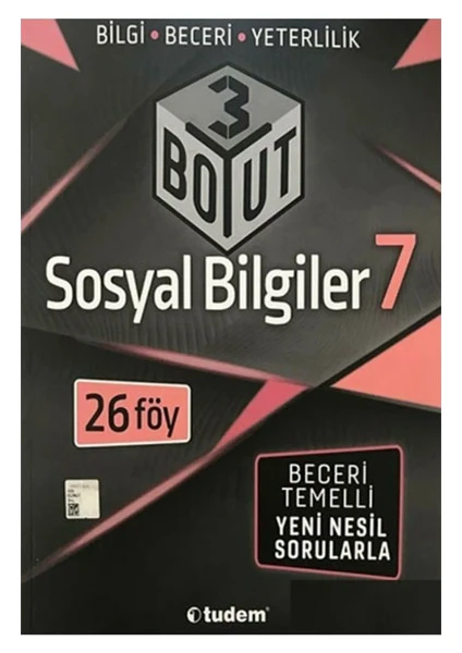 Tudem Yayınları 7. Sınıf 3 Boyut Sosyal Bilgiler 26 Föy Soru Bankası