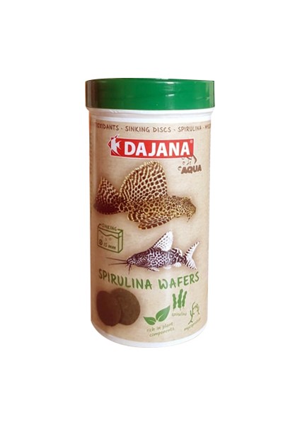 Spirulina Wafers Dip Balıkları İçin Bitkisel Yem 250 Ml 100 Gr