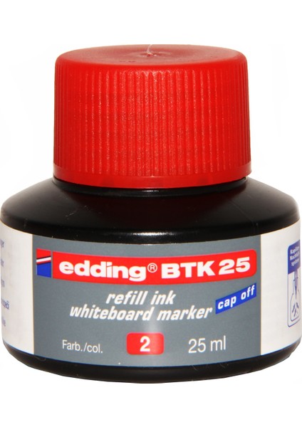 Beyaz Tahta Kalemi Mürekkebi 25 Ml E-Btk25 Kırmızı