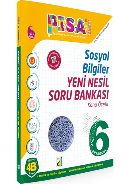 Pisa Sosyal Bilgiler Yeni Nesil Soru Bankası - 6. Sınıf