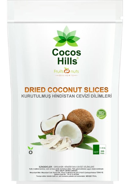 Dried Coconut Slices Kurutulmuş Hindistan Cevizi Dilimleri 333 gram