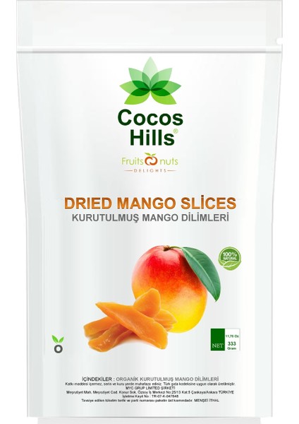 Dried Mango Slices Kurutulmuş Mango Dilimleri 333 gram