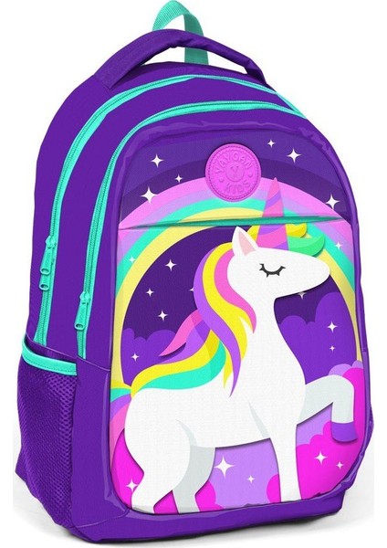 Kids Mor Unicorn Kız Çocuk İlk ve Orta Okul Çantası