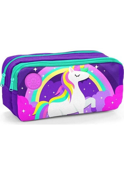 Kids Unicorn Mor Yeşil Kız Çocuk Kalem Çantası