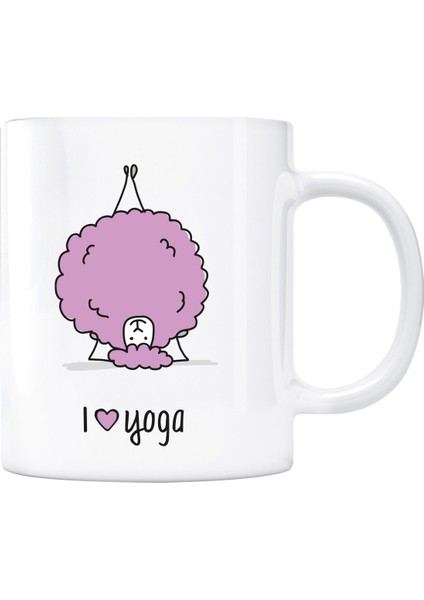 I Love Yoga Kupa Bardak - Kuzu Pembe Renk fiyatları