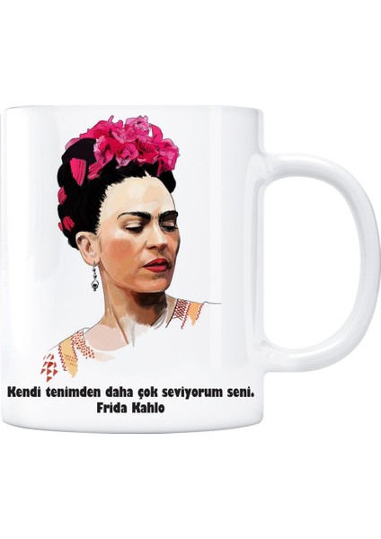 Frida Kahlo Kupa Bardak - Kendi Tenimden
