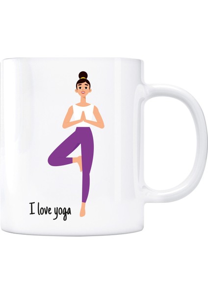 I Love Yoga Kupa Bardak - Model 7