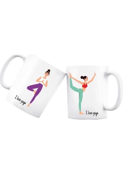 I Love Yoga Kupa Bardak - Model 7 fiyatları