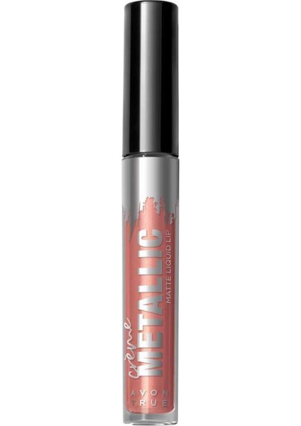 True Creme Metallic Mat Likit Ruj Metallic Nude