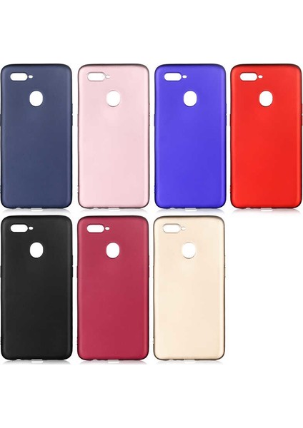 Oppo A12 Kılıf Mat Premium Silikon Kılıf Kırmızı + Cam Ekran Koruyucu fiyatları