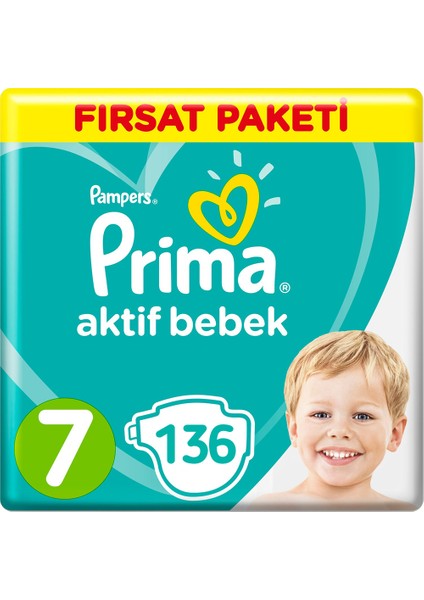 Bebek Bezi 7 Beden Fırsat Paketi 15+ Kg (4*34) 136