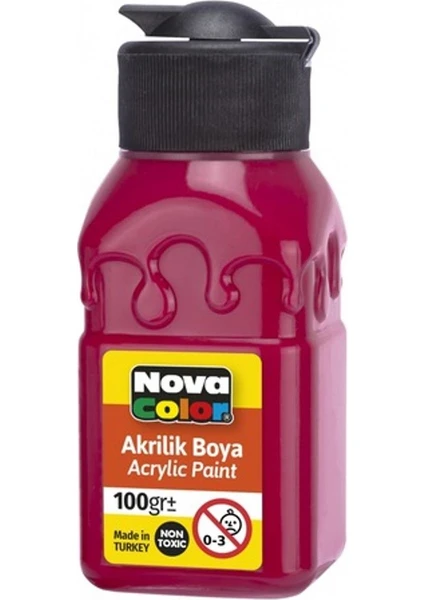 Nova Color Akrilik Boya Sise 100 gr Ateş Kırmızısı