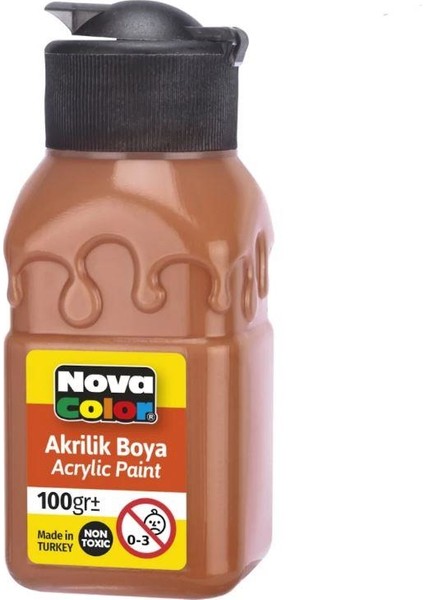 Nova Color Akrilik Boya Sise 100 gr Terakota