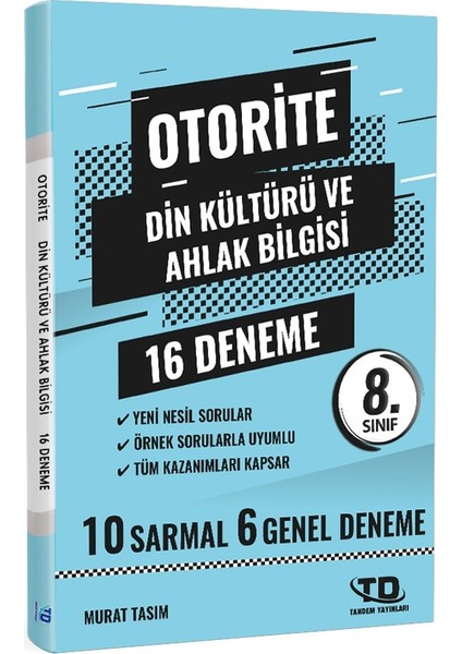 8. Sınıf Otorite Din Kültür ve Ahlak Bilgisi 16 Deneme