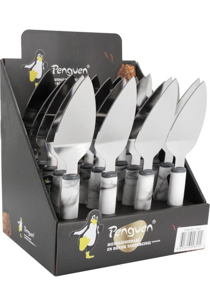 Mermer Desenli Servis Spatulası PNG-1842