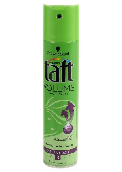 Saç Sprey 250ml Volume Hacim (Yeşil) No:3