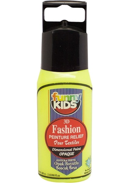 Funny Kids Boyutlu Boncuk Boya 60 cc Neon Sarı
