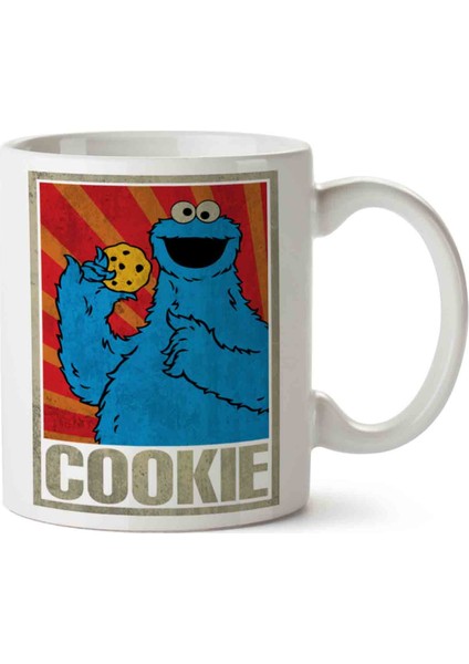 Cookie Monsters Kurabiye Canavarı Baskılı Kupa Bardak
