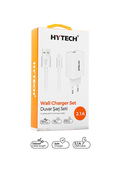 HY-XE21 5V 2.1A Micro USB Kablolu Ev Şarj Adaptörü fiyatları