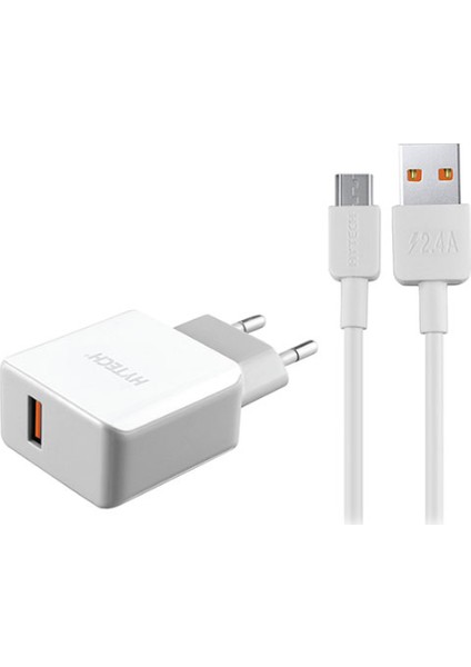 HY-XE30 Quick Charge QC3.0 2.4A Micro USB Kablolu Ev Şarj Adaptörü