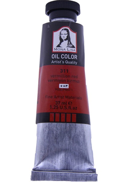 Yağlı Boya 37 ml Vermiyon Kırmızı 311
