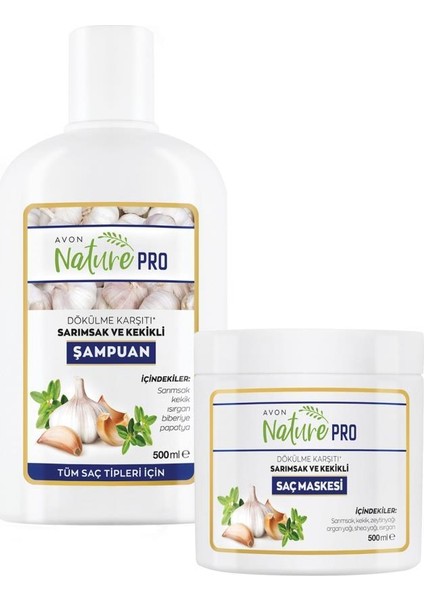 Nature Pro Sarımsak ve Kekikli Saç Bakım Paketi