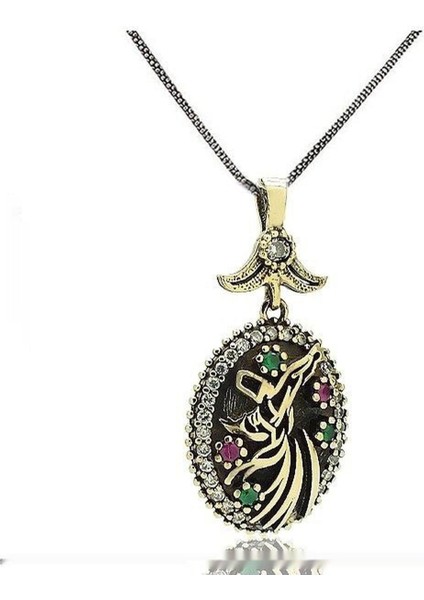 Gümüş Otantik Bayan Kolye Semazen Motifli