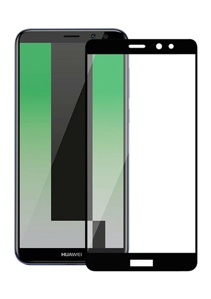 Huawei Mate 10 Lite Tam Kaplayan 9H Fiber Nano Ekran Koruyucu Siyah